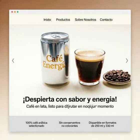 Desarrollo web: sitio Café Energía